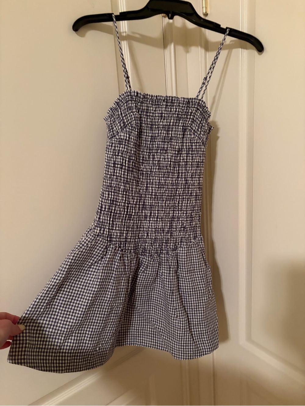 Wilfred Navy & White Gingham Dress